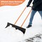 Costway 30" Snow Shovel Heavy-Duty Metal Adjustable Height Wheeled Snow Removal Pusher